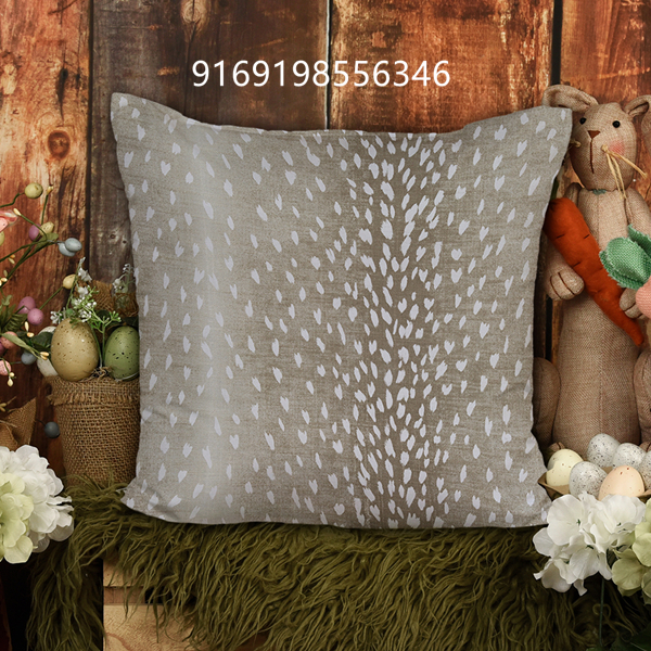 fawn print pillow